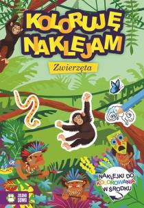 Okładka książki Koloruję i naklejam Zwierzęta