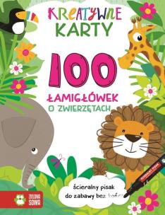 Opakowanie Kreatywne karty 100 łamigłówek o zwierzętach