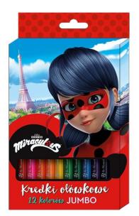 Opakowanie Kredki ołówkowe Jumbo Miraculum 12 kolorów