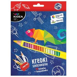 Opakowanie Kredki sześciokątne 48 kolorów+ temperówka DERFORM