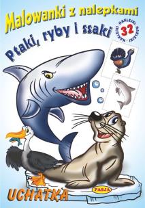 Okładka książki Malowanki z nalepkami Uchatka