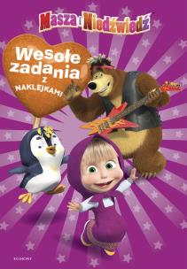 Okładka książki Masza i Niedźwiedź. Wesołe zadania z naklejkami