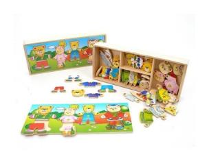 Opakowanie Miś układanka drewniana Rodzina misia