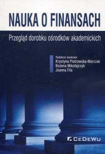 Okładka książki Nauka o finansach Przegląd dorobku ośrodków akademickich