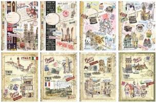 Opakowanie Notatnik ozdobny A5 120 stron kratka kolorowe marginesy