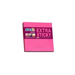 Opakowanie Notes samop. exstra Sticky 76x76 różowy neon