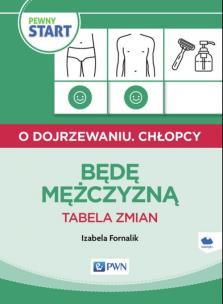 Okładka książki Pewny start O dojrzewaniu Chłopcy Będę mężczyzną Tabela zmian