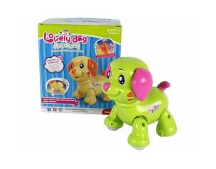 Opakowanie Pies chodzący na baterie żółty