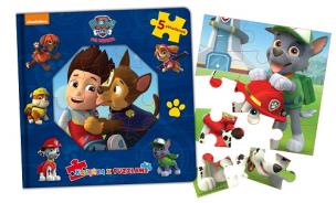 Okładka książki Psi Patrol.Książka z puzzlami