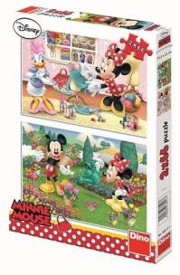 Okładka książki Puzzle 2x66 Pracowita Minnie DINO