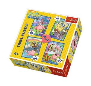 Opakowanie Puzzle 4w1SpongeBob i Patryk