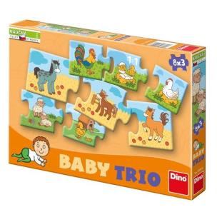 Okładka książki Puzzle Baby rodzina 8x3 DINO