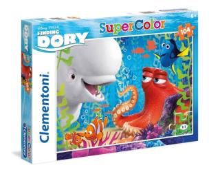 Okładka książki Puzzle Supercolor Gdzie jest Dory 104