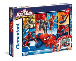 Okładka książki Puzzle z aplikacją 60 el. SpiderMan