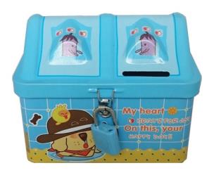 Opakowanie Skarbonka domek mały niebieski