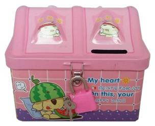 Opakowanie Skarbonka domek mały różowy