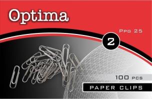 Opakowanie Spinacz metalowy  25 mm Optima