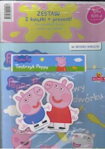 Okładka książki Świnka Peppa. Zestaw 2 książeczek + teatrzyk