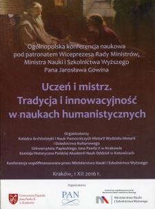 Okładka książki Uczeń i mistrz Tradycja i innowacyjność w naukach humanistycznych - Audiobook