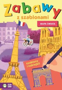 Okładka książki Zabawy z szablonami Mapa świata