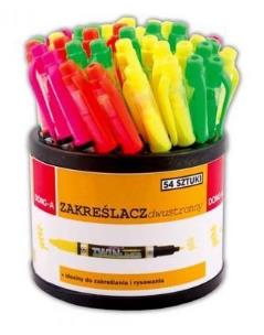 Opakowanie Zakreślacz dwustronny dsp obrotowy (54szt) DONG-A