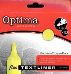 Opakowanie Zakreślacz żółty (10szt) OPTIMA