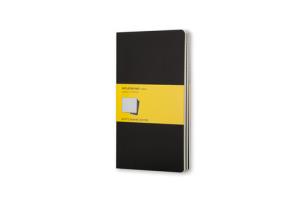 Opakowanie Zestaw 3 Zeszytów Moleskine Cahier Journals L (13x21cm) w kratkę czarny