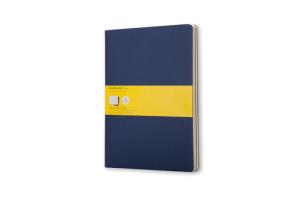 Opakowanie Zestaw 3 Zeszytów Moleskine Cahier Journals XL (19x25cm) w kratkę granatowy