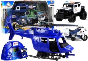 Opakowanie Zestaw Policja Helikopter Auto Policyjne Motor