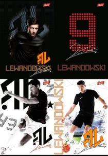 Opakowanie Zeszyt A5 Robert Lewandowski w linie 60 kartek 10 sztuk mix