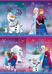 Opakowanie Zeszyt A5 w kratkę 16 kartek Kraina Lodu 15 sztuk mix