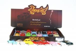 Opakowanie Auto metalowe retro 8cm