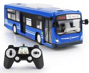 Opakowanie Autobus zdalnie sterowany z otwieranymi drzwiami niebieski