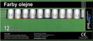 Opakowanie Farby olejne 12 kolorów x 12ml GRAART
