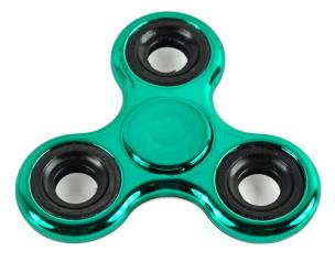 Opakowanie Fidget Spinner stalowy połysk metaliczny zielony