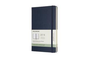 Opakowanie Kalendarz tygodniowy Moleskine 18M L, twarda oprawa, szafirowy