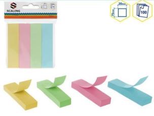 Opakowanie Karteczki samoprzylepne 7,5x2cm 4 kolory