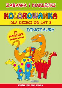 Okładka książki Kolorowanka dla dzieci od lat 3. Dinozaury