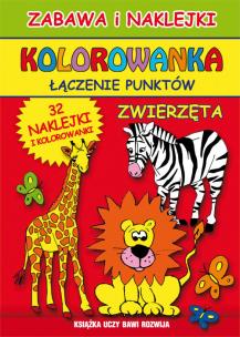 Okładka książki Kolorowanka. Łączenie punktów. Zwierzęta