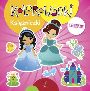 Okładka książki Kolorowanki z naklejkami. Księżniczki