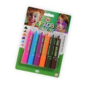Opakowanie Kredki do malowania twarzy 6 kolorów NEW