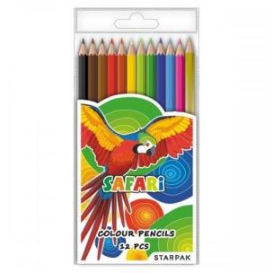 Opakowanie Kredki ołówkowe 12 kol.Safari srebrno/złote 375565