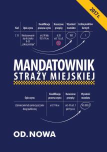 Okładka książki Mandatownik dla Straży Miejskiej