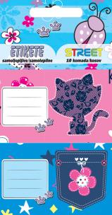 Okładka książki Naklejki na zeszyt Street Girls dziecięce 10szt