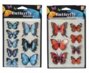 Opakowanie Naklejki trójwymiarowe motylki