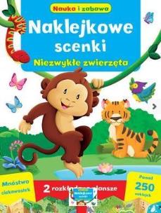 Okładka książki Naklejkowe scenki. Niezwykłe zwierzęta