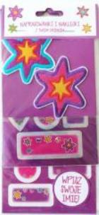Opakowanie Naprasowanki i naklejki imienne (gwiazdki puste)