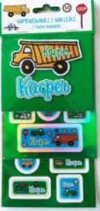 Opakowanie Naprasowanki i naklejki imienne - Kacper