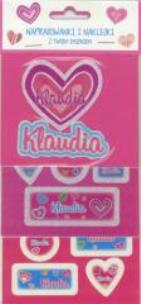 Opakowanie Naprasowanki i naklejki imienne - Klaudia