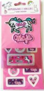 Opakowanie Naprasowanki i naklejki imienne - Maja